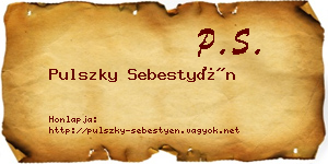 Pulszky Sebestyén névjegykártya